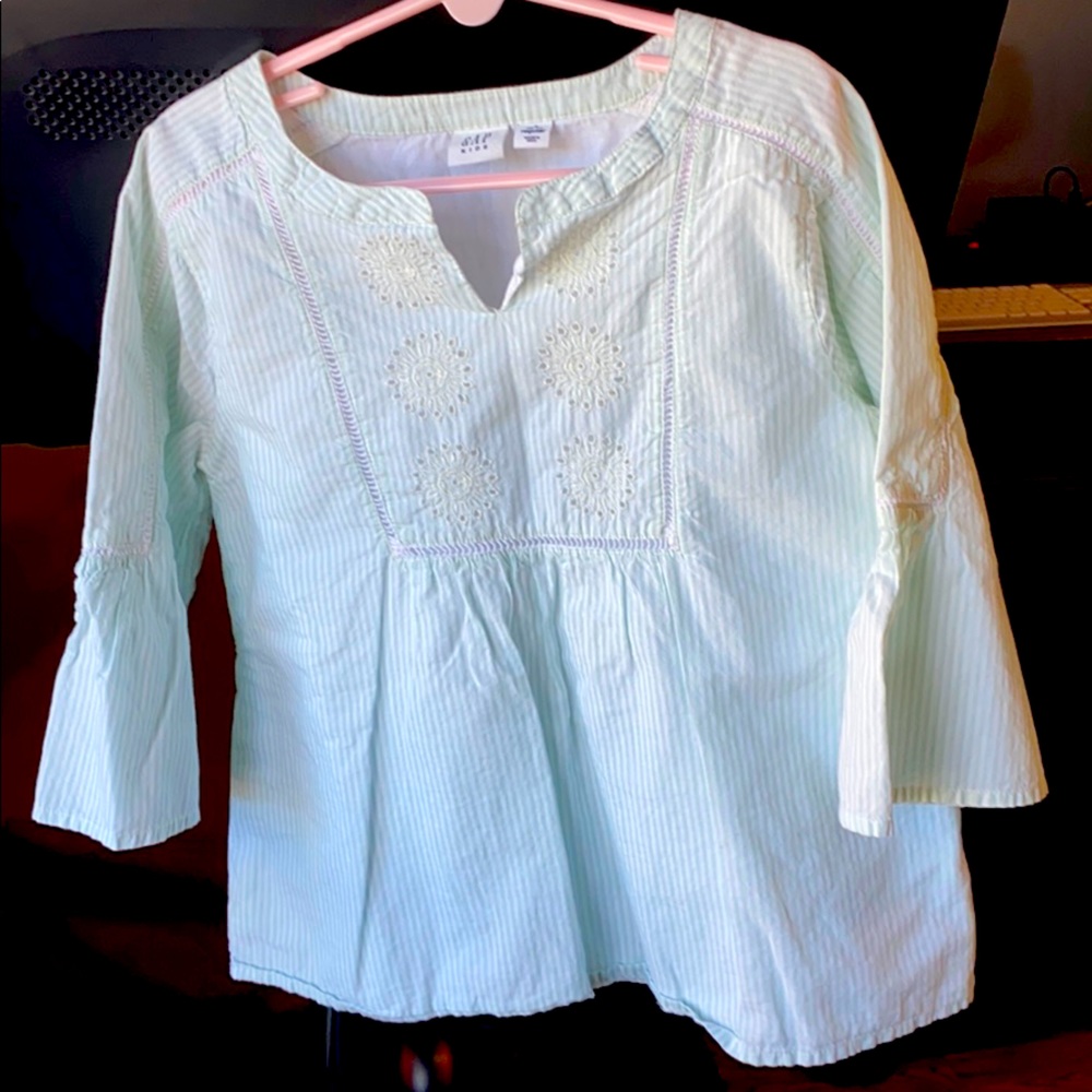 Girls eyelet blouse / top - 100% cotton
